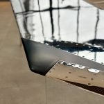 Desk made from upcycled tailplane from an Electric Lightning aircraft