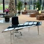 Desk made from upcycled tailplan from an Electric Lightning aircraft